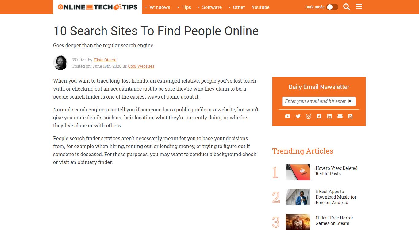 10 Search Sites To Find People Online - Online Tech Tips