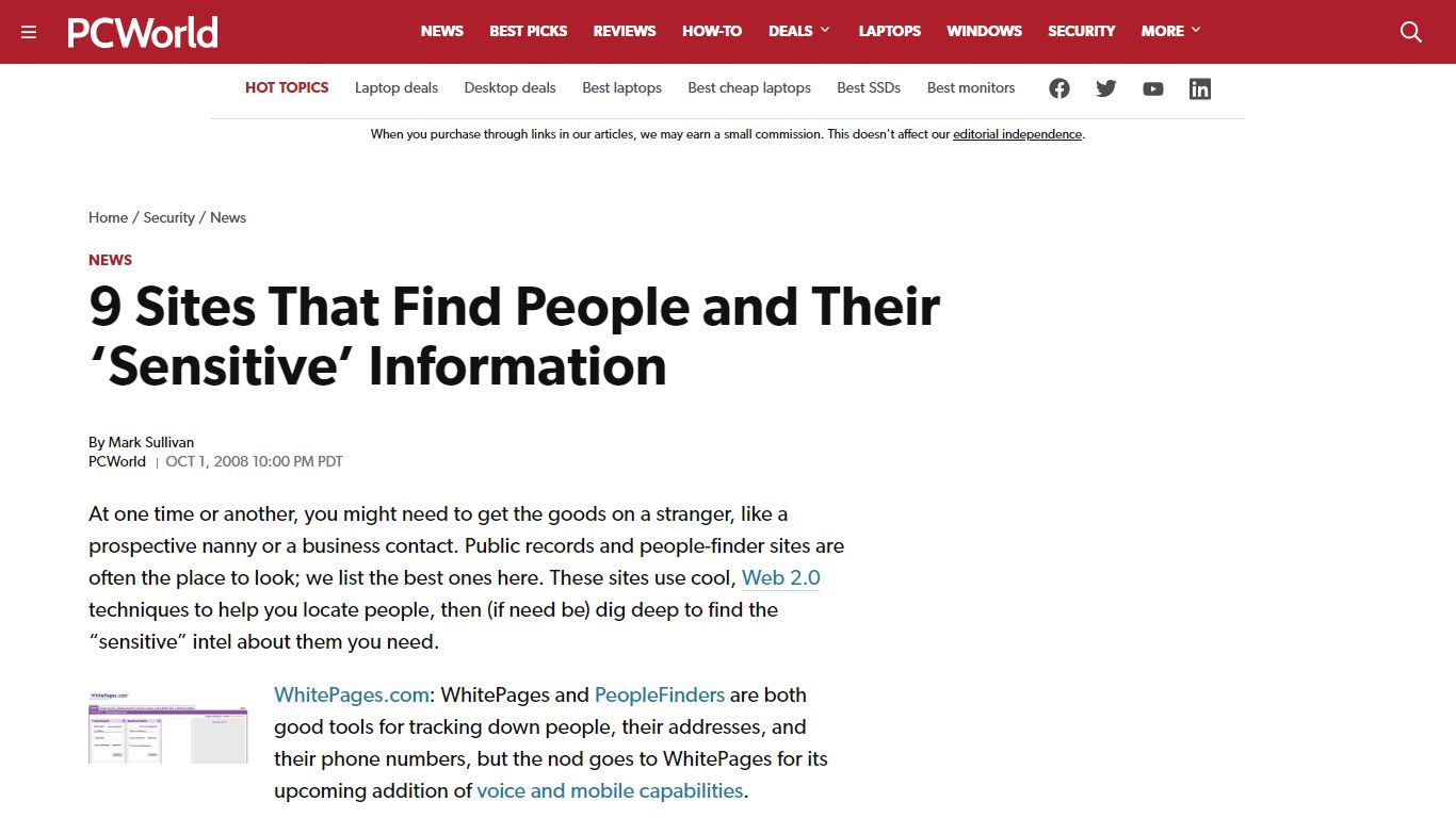 9 Sites That Find People and Their ‘Sensitive’ Information
